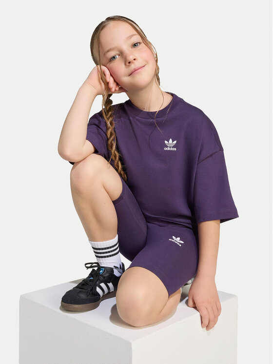 adidas adidas Komplet majica in kratke hlače Cycling JY4873 Vijolična Regular Fit