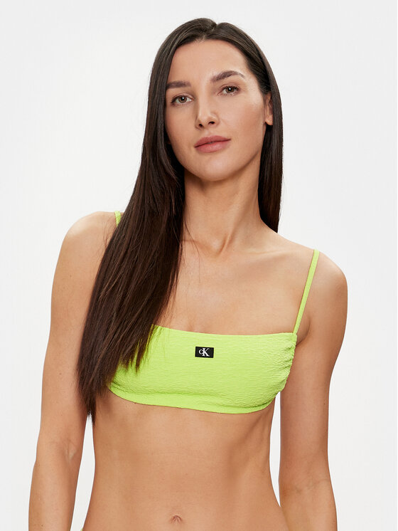 Calvin Klein Swimwear Gornji Del Bikini KW0KW02395 Zelena