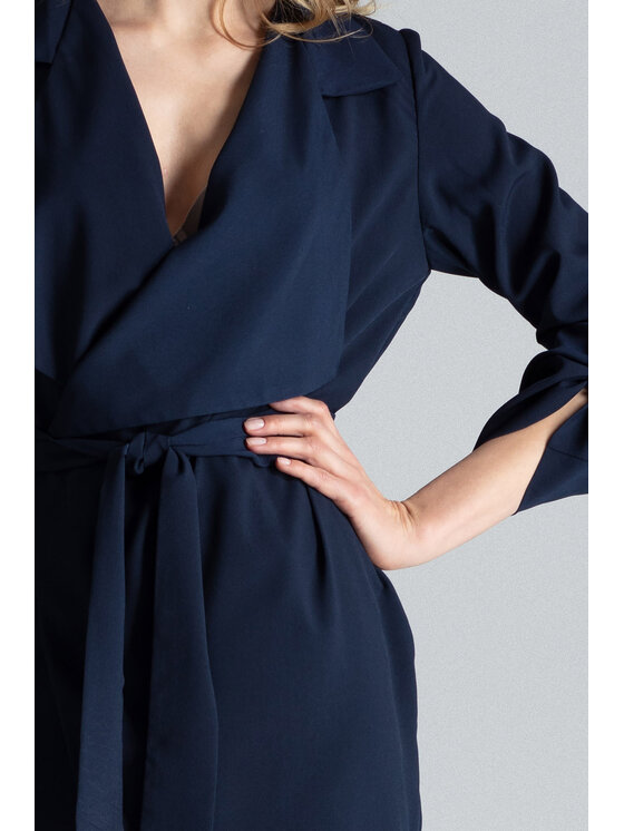 FIGL FIGL Sukienka M464 Granatowy Regular Fit