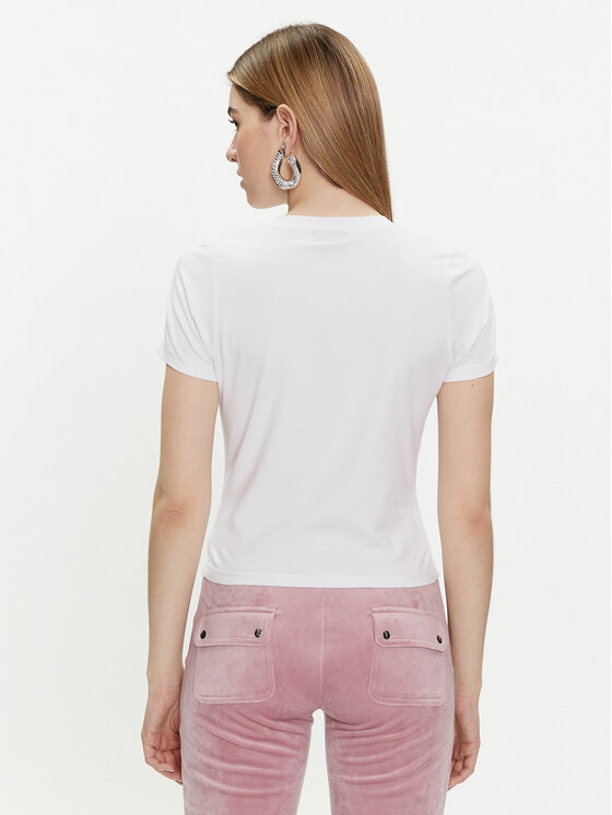 Juicy Couture Juicy Couture T-Shirt Ryder Rodeo JCBCT223826 Bílá Slim Fit