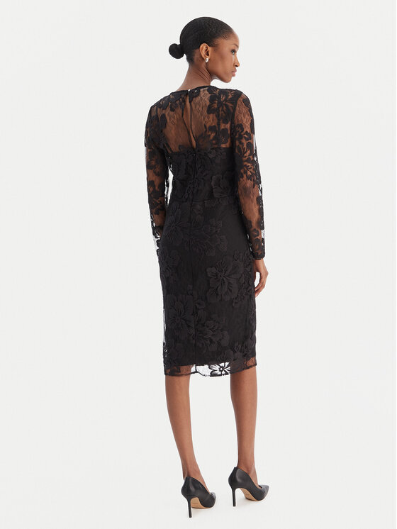 Rinascimento Rinascimento Kokteilinė suknelė CFC0126401003 Juoda Slim Fit