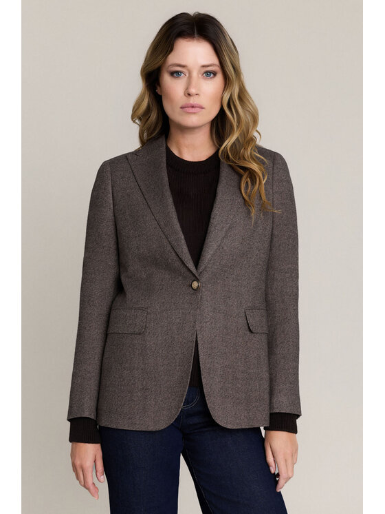Lancerto Lancerto Marynarka Nicotera MA073226000066 Brązowy Regular Fit