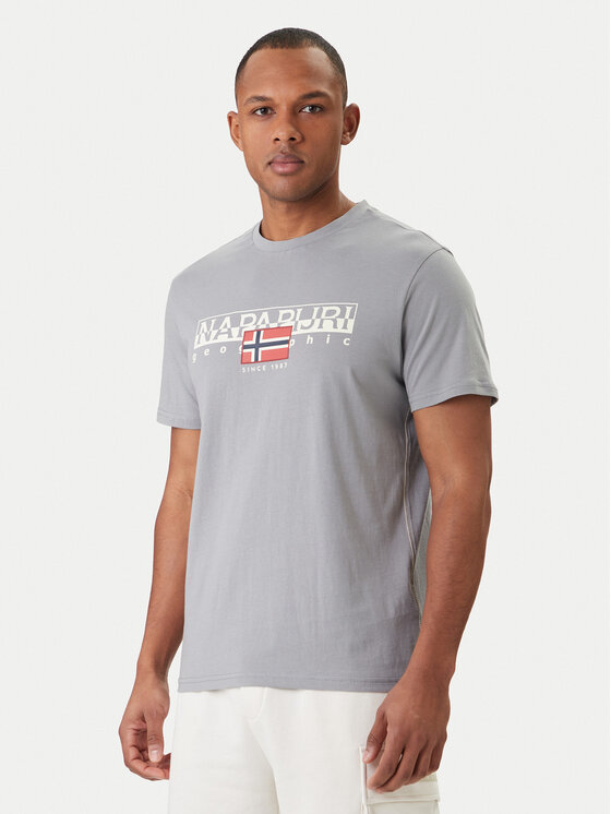 Napapijri Napapijri T-Shirt S-Aylmer NP0A4HTO Γκρι Regular Fit