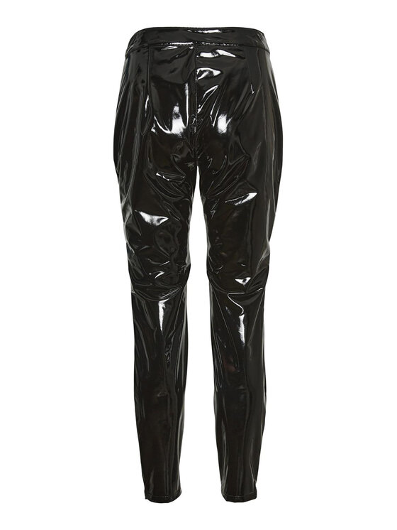Noisy May Noisy May Панталони от имитация на кожа Soline 27019889 Черен Slim Fit