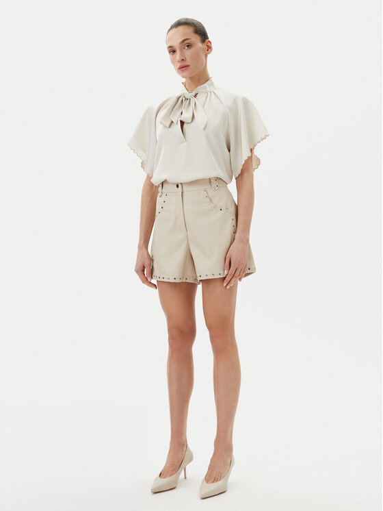 Bruuns Bazaar Bruuns Bazaar Шорти зі штучної шкіри Tullamo BBW4393 Бежевий Regular Fit