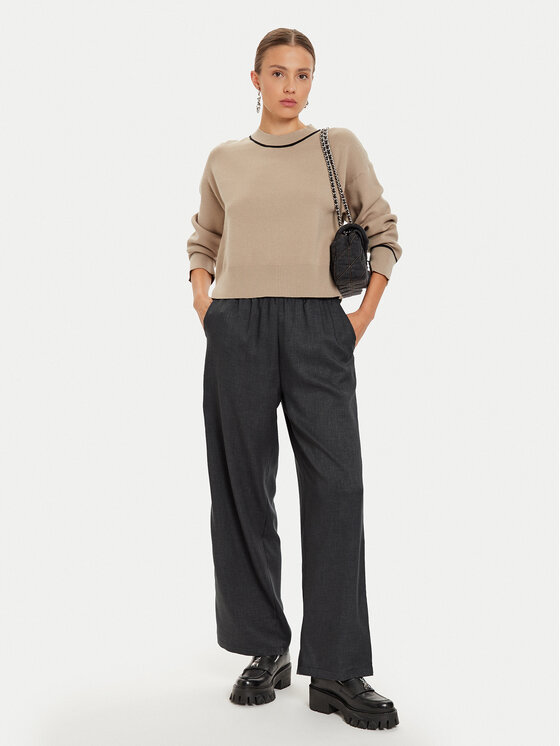 ONLY ONLY Stoffhose Lulu 15321325 Grau Loose Fit
