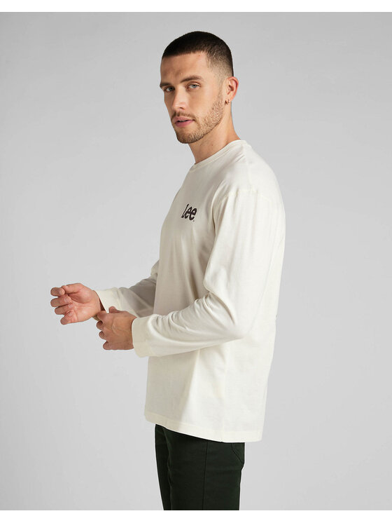 Lee Lee T-shirt LS LOGO LOOSE TEE Bianco Regular Fit