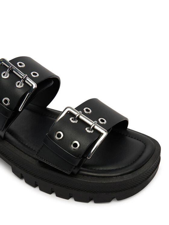 Tommy Jeans Tommy Jeans Iešļūcenes Tjw Buckle Straps Sandal EN0EN02966 Melns