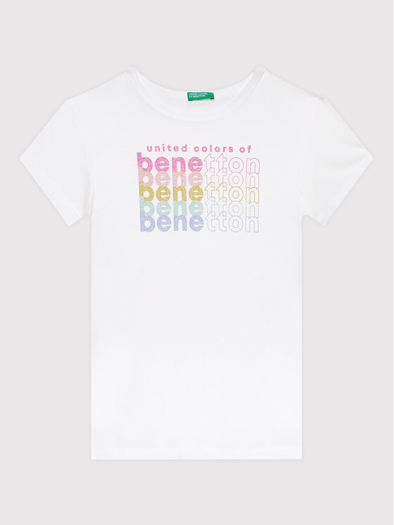 United Colors Of Benetton United Colors Of Benetton T-Shirt 3I1XC105O Weiß Regular Fit