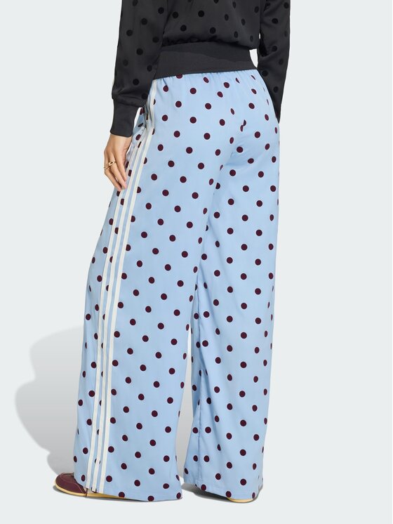 adidas adidas Dressipüksid Satin Polka Dots Wide Leg Pant KV1170 Helesinine Relaxed Fit