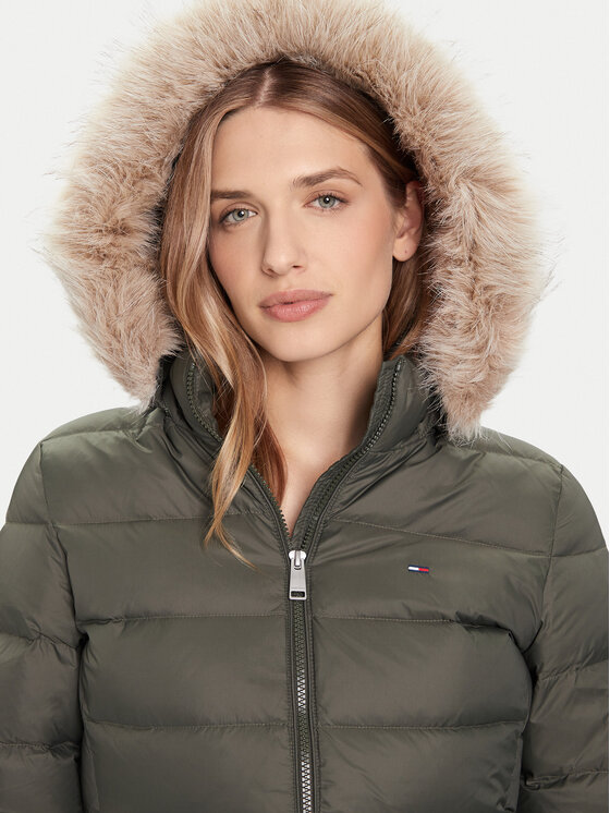 Tommy Jeans Tommy Jeans Vatovaná bunda Essential DW0DW18864 Zelená Slim Fit