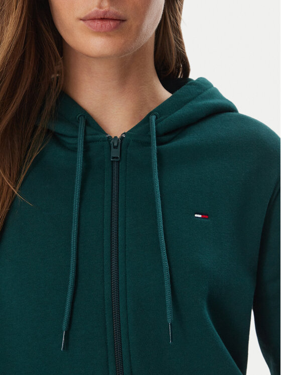 Tommy Jeans Tommy Jeans Majica dugih rukava Flag DW0DW19729 Tamno zelena Regular Fit