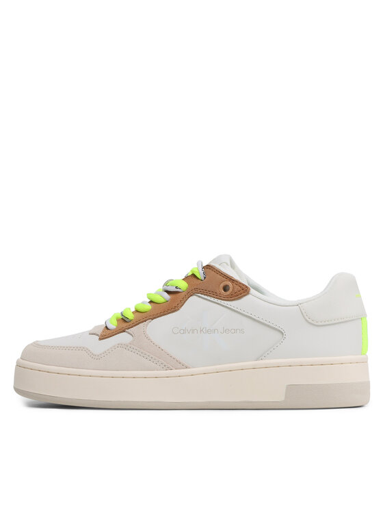 Calvin Klein Jeans Calvin Klein Jeans Снікерcи Basket Cupsole Fluo Contrast YW0YW00920 Білий