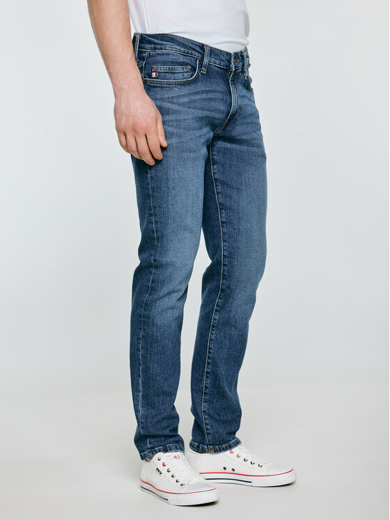 BIG STAR BIG STAR Jeansy TERRY SLIM Granatowy Slim Fit
