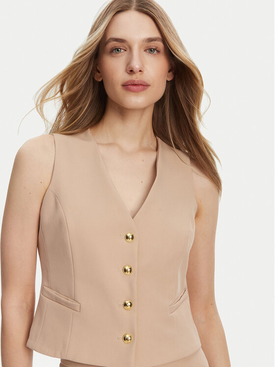 Maryley Maryley Жилет 25EB128/43PG Бежевий Regular Fit