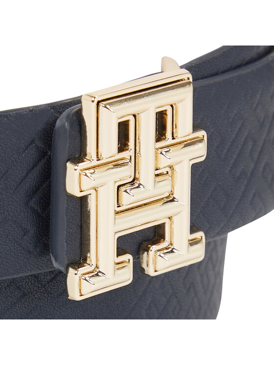 Tommy Hilfiger Tommy Hilfiger Damengürtel Th Logo Bombe Rev 3.0 AW0AW16019 Dunkelblau