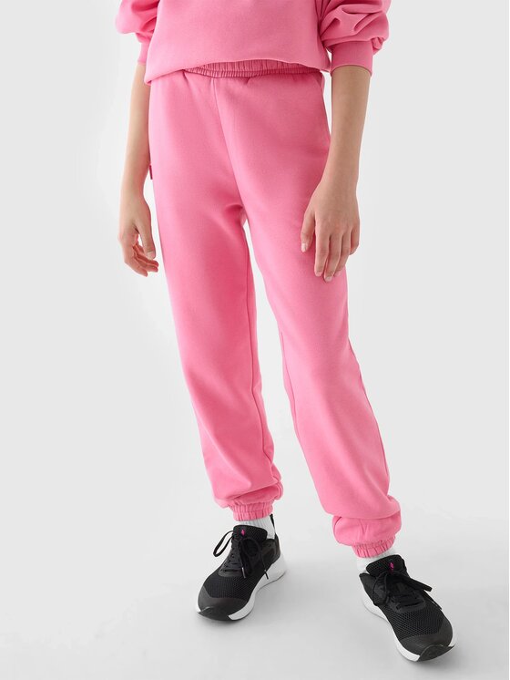 4F 4F Pantaloni da tuta 4FJRAW24TTROF1154-54S Rosa Regular Fit