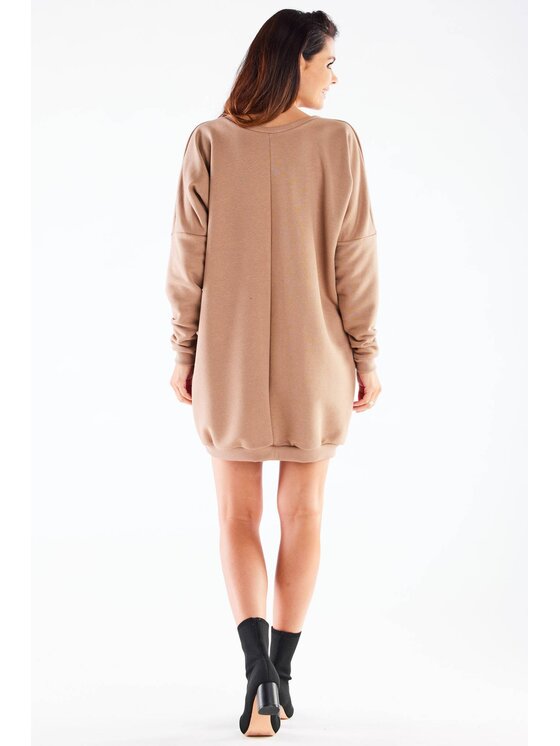 Infinite You Infinite You Vestito di maglia M272 Beige Basic Fit