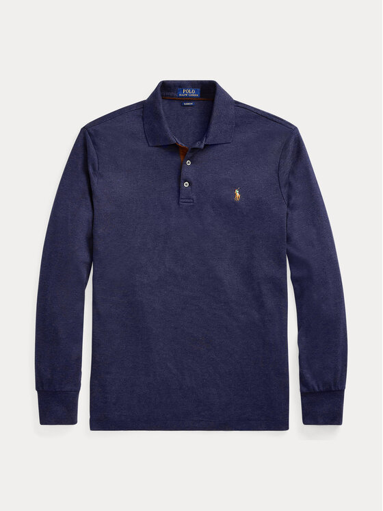Polo Ralph Lauren Polo Ralph Lauren Polo majica 710671785010 Mornarsko modra Custom Slim Fit
