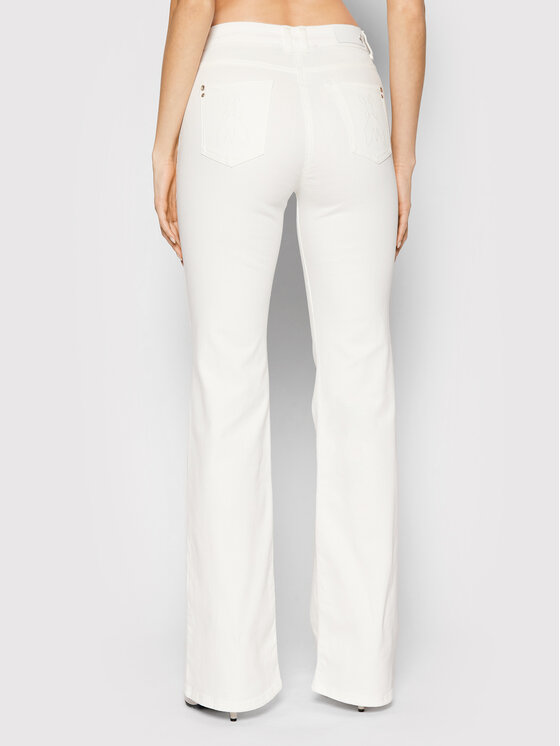 Patrizia Pepe Patrizia Pepe Blugi CP0937/DSo4/W146 Alb Skinny Fit
