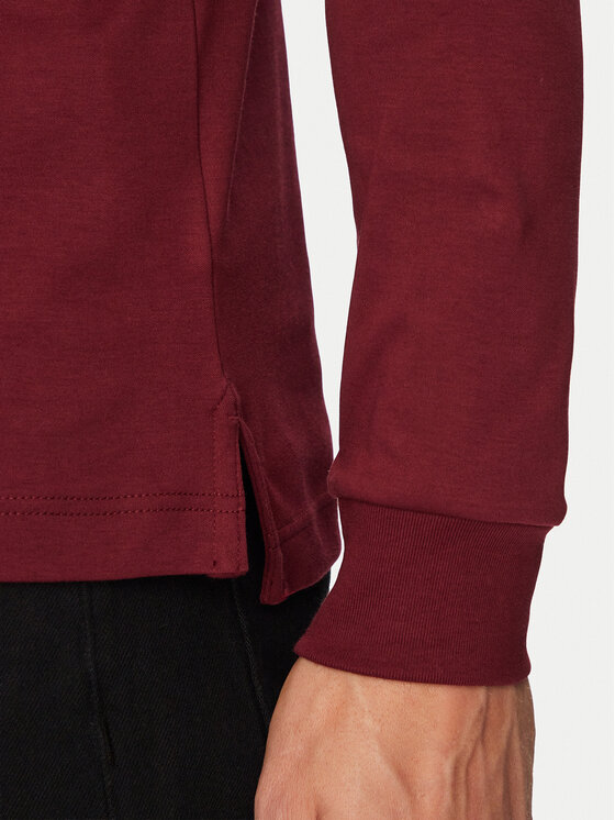 Tommy Hilfiger Tommy Hilfiger Тениска с яка и копчета MW0MW37317 Бордо Regular Fit