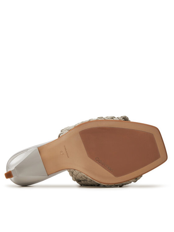 Calvin Klein Calvin Klein Iešļūcenes Heel Mule Sandal 70 Latt HW0HW02144 Bēšs
