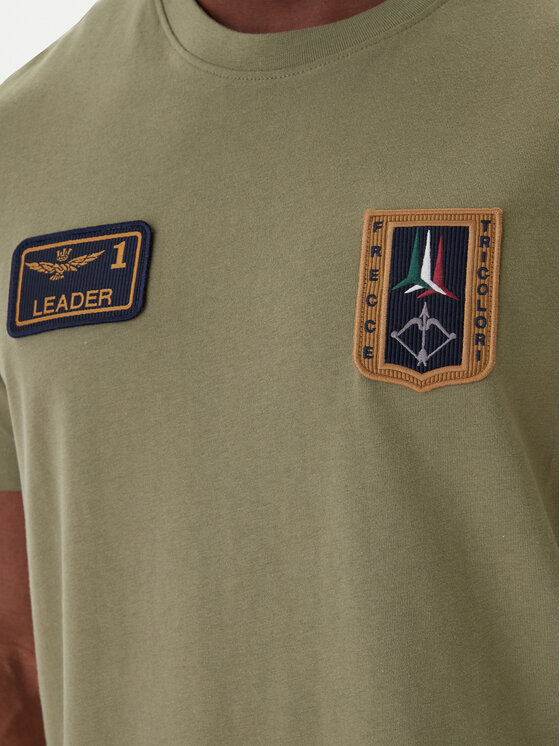 Aeronautica Militare Aeronautica Militare T-shirt 261TS2544UJ00592 Zelena Regular Fit
