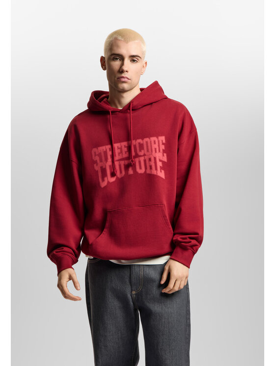PROSTO. PROSTO. Bluza Street Couture Washed Czerwony Oversize