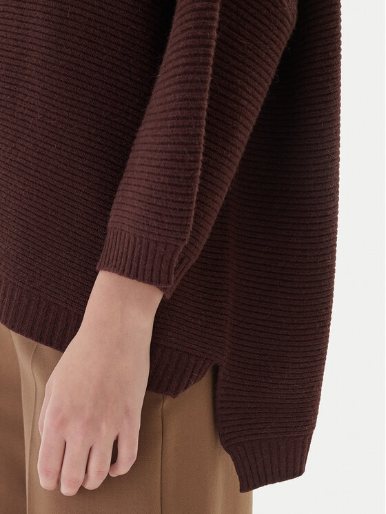 Kontatto Kontatto Sveter 3M0848C Hnedá Relaxed Fit