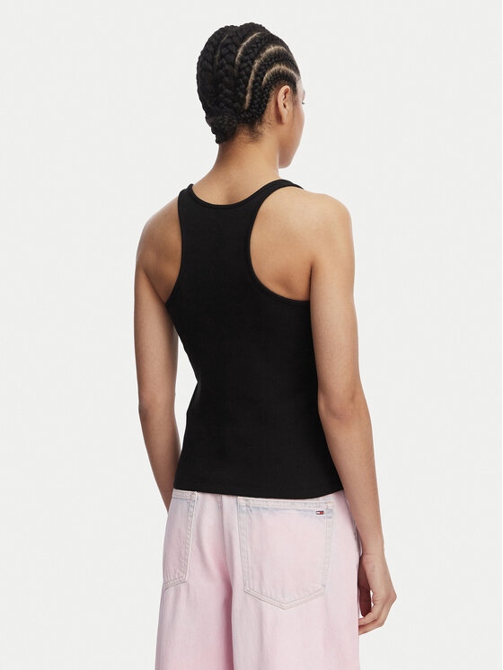 Tommy Jeans Tommy Jeans Top Racerback DW0DW22264 Negru Slim Fit