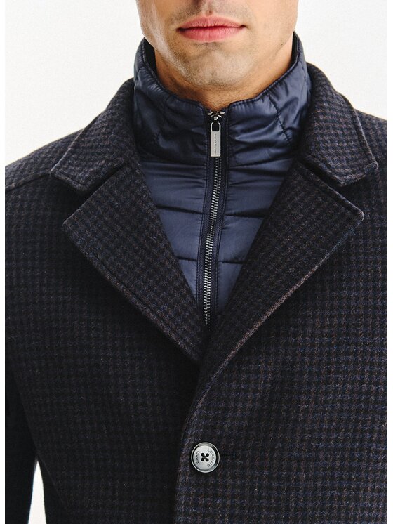 Pako Lorente Pako Lorente Płaszcz zimowy P25WF-7X-009 Granatowy Classic Fit