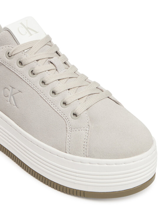 Calvin Klein Jeans Calvin Klein Jeans Снікерcи Bold Flatf Low Lace Mg Sd YW0YW01839 Сірий