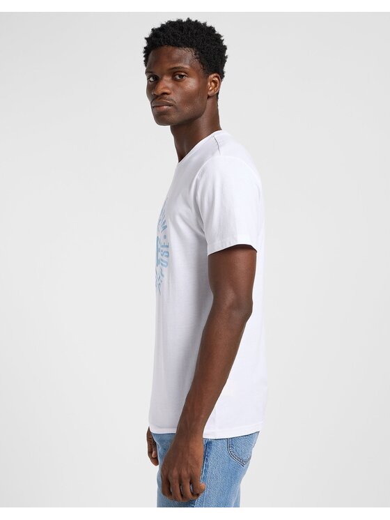 Lee Lee T-Shirt Logo Tee Biały Regular Fit