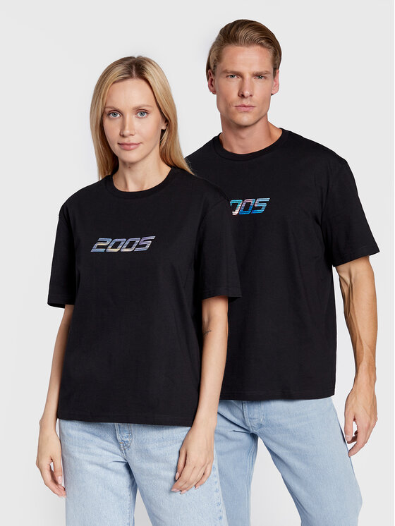 2005 2005 Футболка Unisex Holo Чорний Relaxed Fit