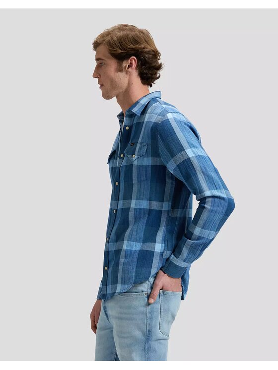 Lee Lee Koszula CLEAN WESTERN SHIRT Niebieski Regular Fit