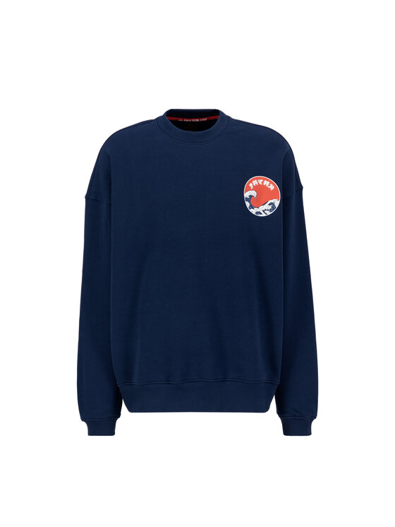 Alpha Industries Alpha Industries Bluza Japan Wave Warrior Sweatshirt Granatowy Relaxed Fit