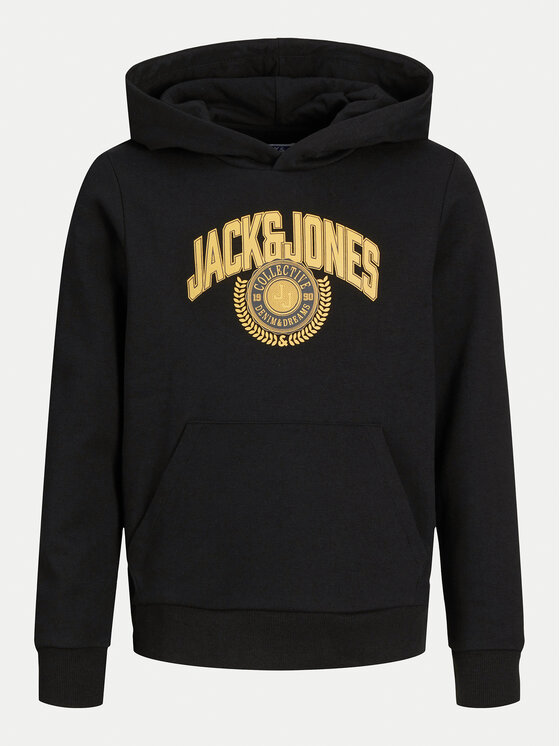 Jack & Jones Junior Jack & Jones Junior Majica dugih rukava Kam Varsity 12266761 Crna Standard Fit
