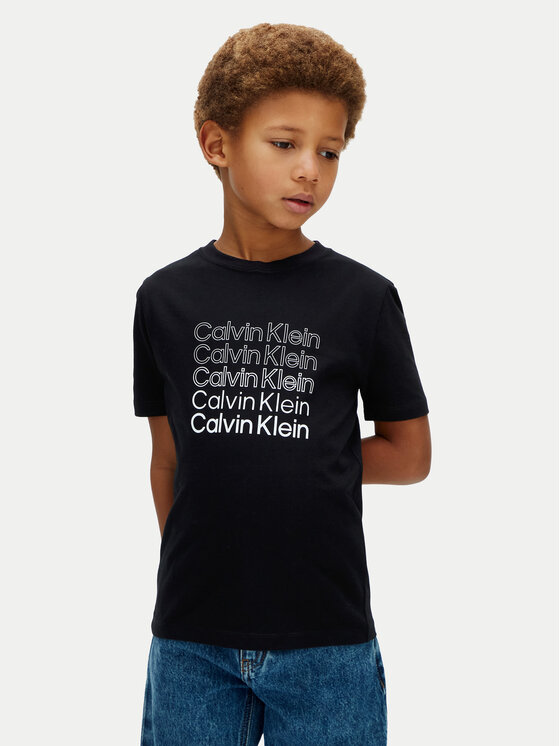 Calvin Klein Jeans Tricou LVCKSJA10B Negru Regular Fit