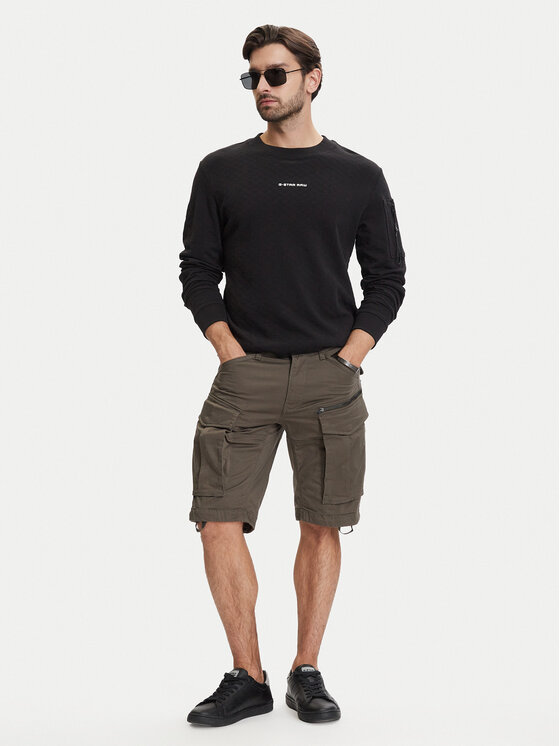 G-Star Raw G-Star Raw Šortky z materiálu Rovic Zip D26214-5126 Zelená Relaxed Fit