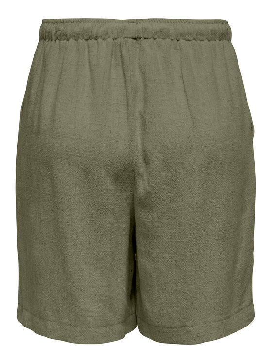 ONLY ONLY Šortky z materiálu Siesta 15333032 Zelená Loose Fit