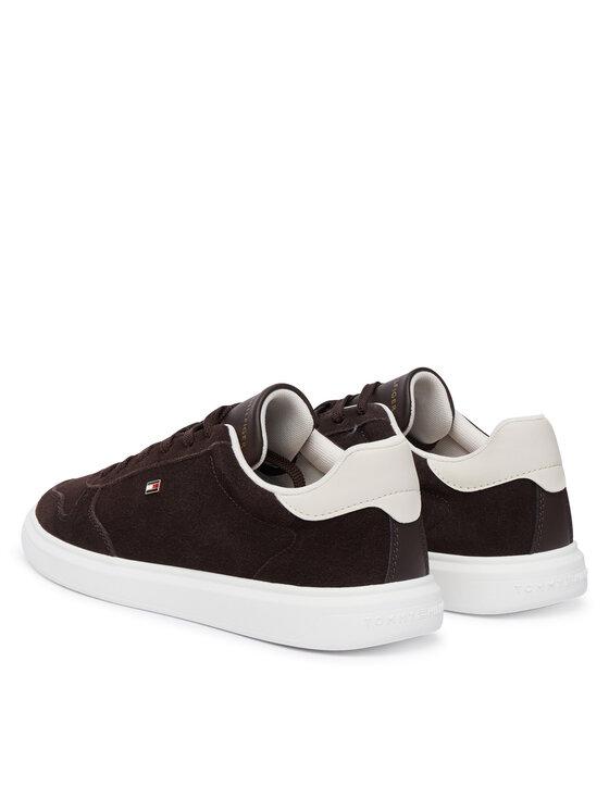 Tommy Hilfiger Tommy Hilfiger Сникърси Icon Court Light Leather FW0FW09593 Тъмнокафяв