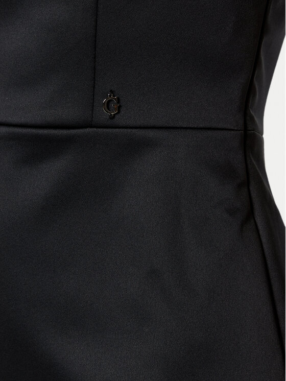 Guess Guess Koktel haljina W5RK42 WH0M2 Crna Slim Fit