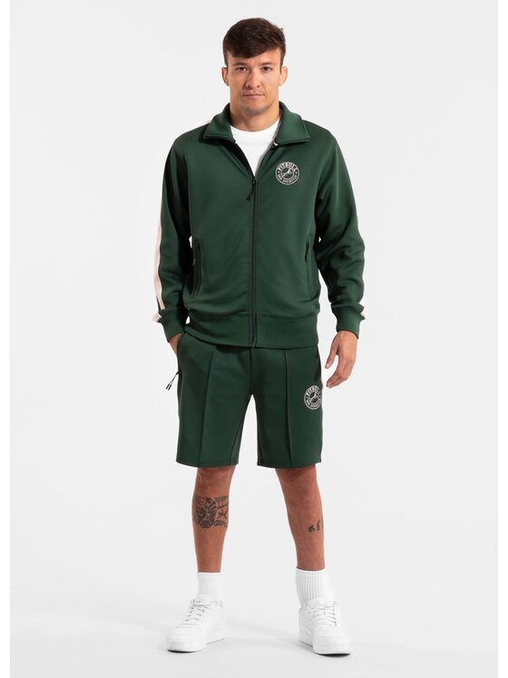 PITBULL PITBULL Szorty materiałowe Szorty dresowe Oldschool SAN DIEGO CA XL Zielony Regular Fit