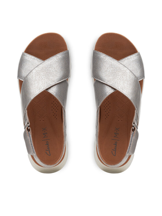 Clarks Clarks Sandale DashLite Wish 26171951 Srebrna