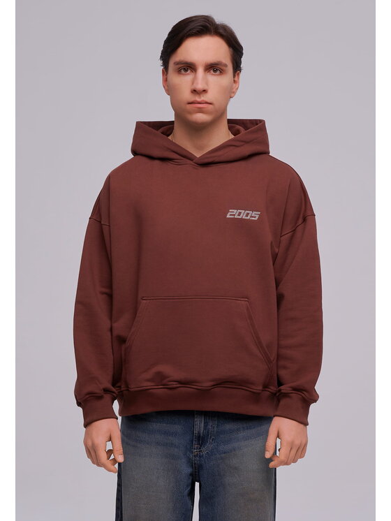 2005 2005 Mikina Basic Hnedá Oversize