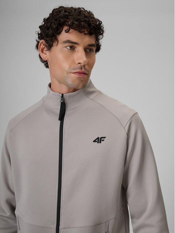 4F 4F Bluza techniczna CORE SYSTEM Szary Regular Fit