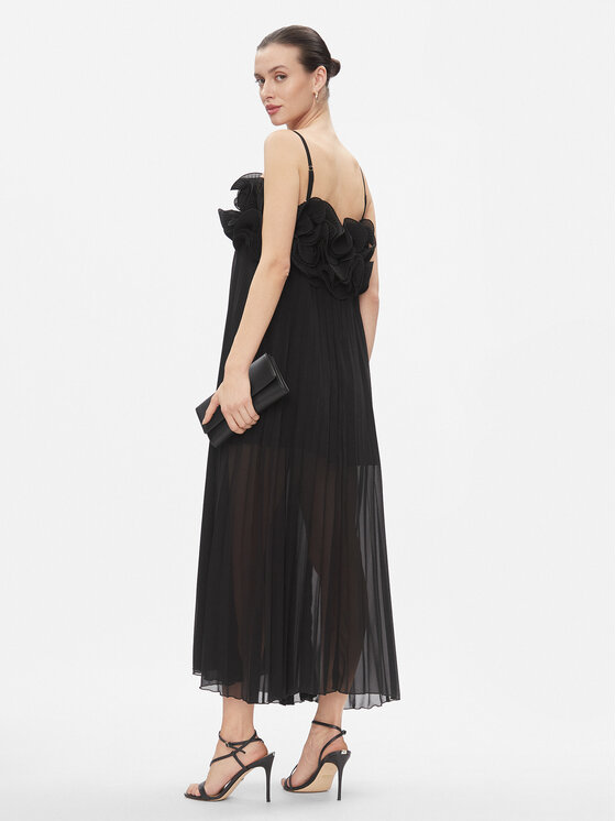 ViCOLO ViCOLO Kokteilinė suknelė TR1108 Juoda Regular Fit