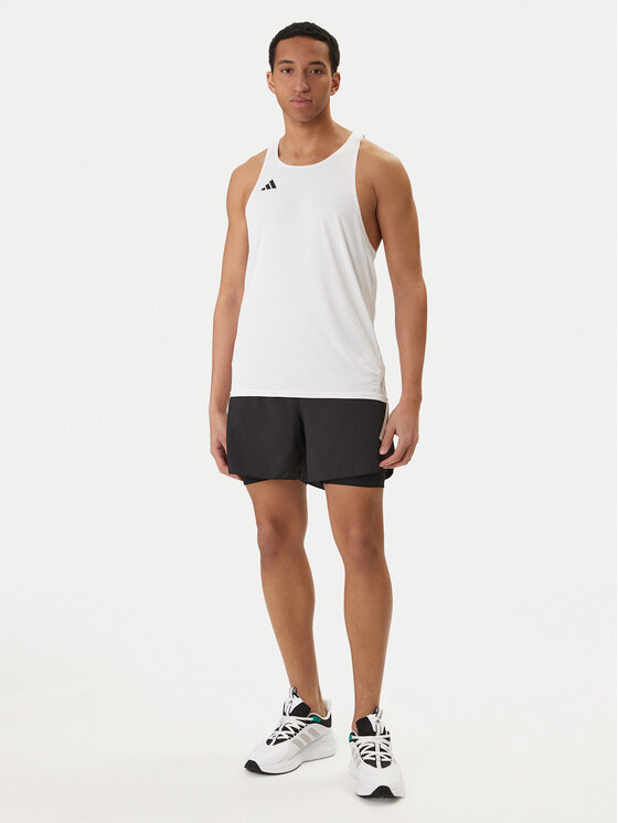 adidas adidas Športna majica Adizero Essentials IX2853 Bela Slim Fit