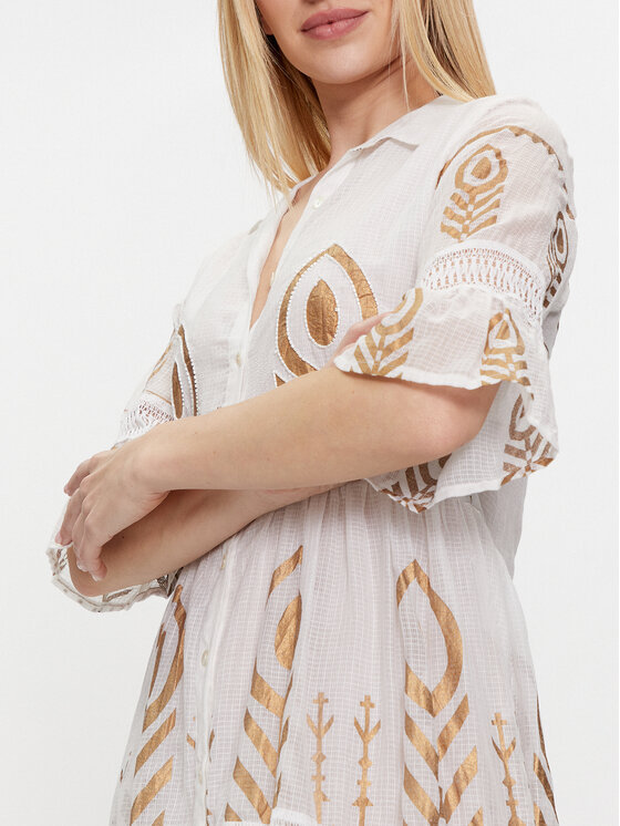 Iconique Iconique Лятна рокля Rachel IC24-021 Бял Regular Fit