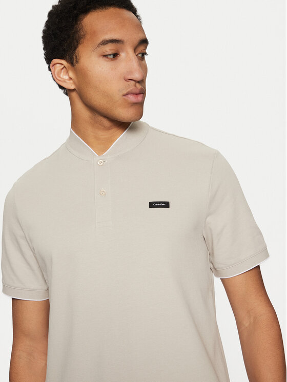 Calvin Klein Calvin Klein Polo K10K114139 Beżowy Regular Fit